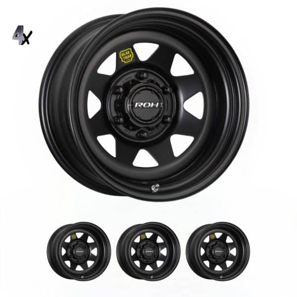 LC300 (17X8) 4x Blak Trak Steel wheels (6/139) +30