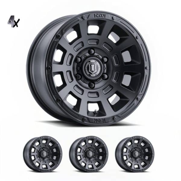 BRONCO (17×8.50) 4x THRUST SATIN BLACK 6×5.5″ (0 OFFSET)