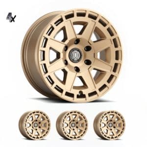 BRONCO (17×8.50) 4x ALPHA GUNMETAL WITH BLACK RING 6×5.5″ (0 OFFSET)