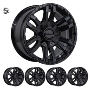 RAM 1500 (17×8.50) 4x ALPHA BLACK WITH BLACK RING 6×5.5″ (0 OFFSET)