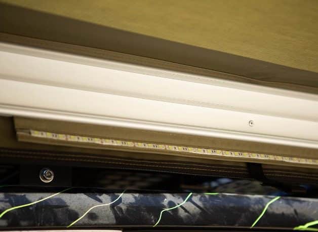 AWNING 2.5M (L) X 2.5M (OUT) WITH LED WITH BRACKETS