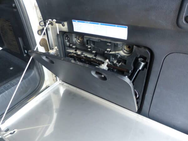 Prado150/GX460 Rear Door Drop Down Table  [Natural Stainless]