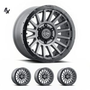 Prado 250 (17X9) 4x Hammer Wheels (6/139) +25 OFFSET