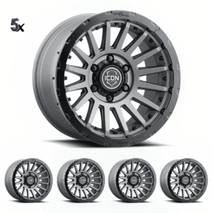 FJ/Prado/GX460/Hilux/Fortuner/4Runner/Pajero/Tacoma (17×8.5) 5x RECON SLX CHARCOAL 6×5.5 +25 OFFSET