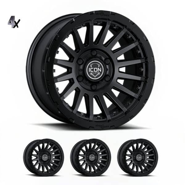 LC300 (17×8.5) 4x RECON PRO SATIN BLACK 6×5.5 +25 OFFSET