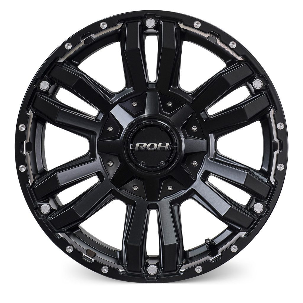 Prado 250 (17X8) 5x MATT BLACK VAPOUR WHEELS (6/139.7) +30 OFFSET