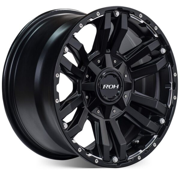 Prado 250 (17X8) 5x MATT BLACK VAPOUR WHEELS (6/139.7) +30 OFFSET