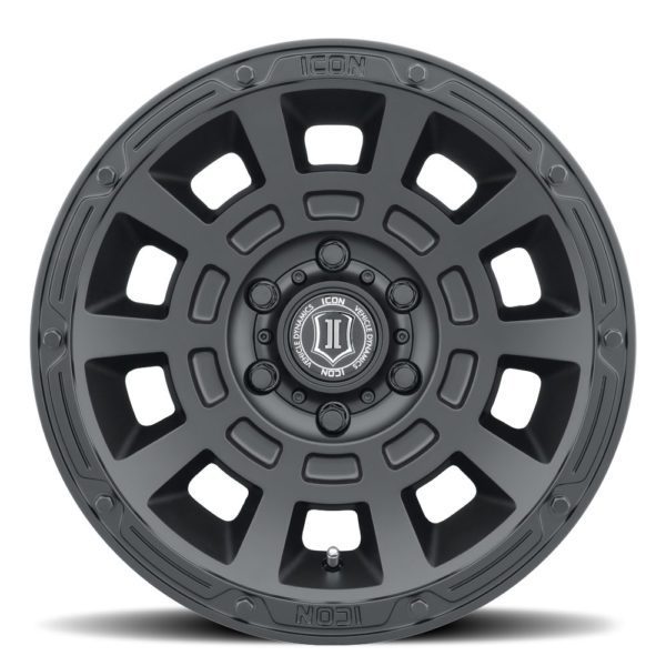 BRONCO (17×8.50) 4x THRUST SATIN BLACK 6×5.5″ (0 OFFSET)