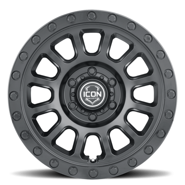 8017857345DB	ICON ALLOYS HULSE DBL BLACK – 17 X 8.5 / 5 X 5 / -6MM