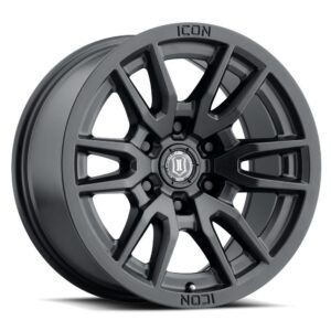 Prado 250 (17X8) 5x MATT BLACK VAPOUR WHEELS (6/139.7) +30 OFFSET